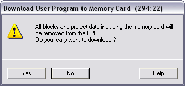 User Program To Memory Card