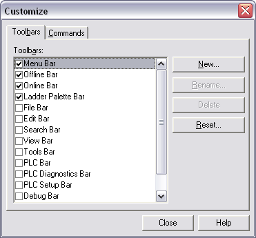 DirectSoft5 customize toolbar