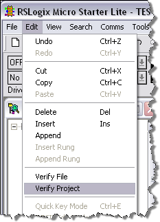 RSLogix Verify Project